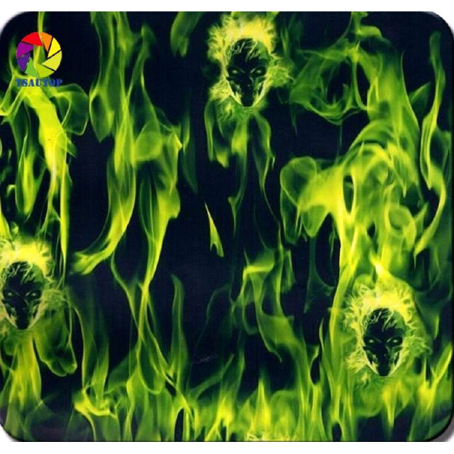 5 Mtr Hydrographic Film Water Transfer Hydro-Dipping Hydro Dip  Green Flame