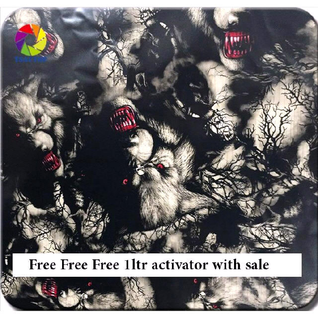 FREE ACTIVATOR WITH 5 MTRS Hydrographic Film   Hydro-Dipping Hydro Dip  wolves